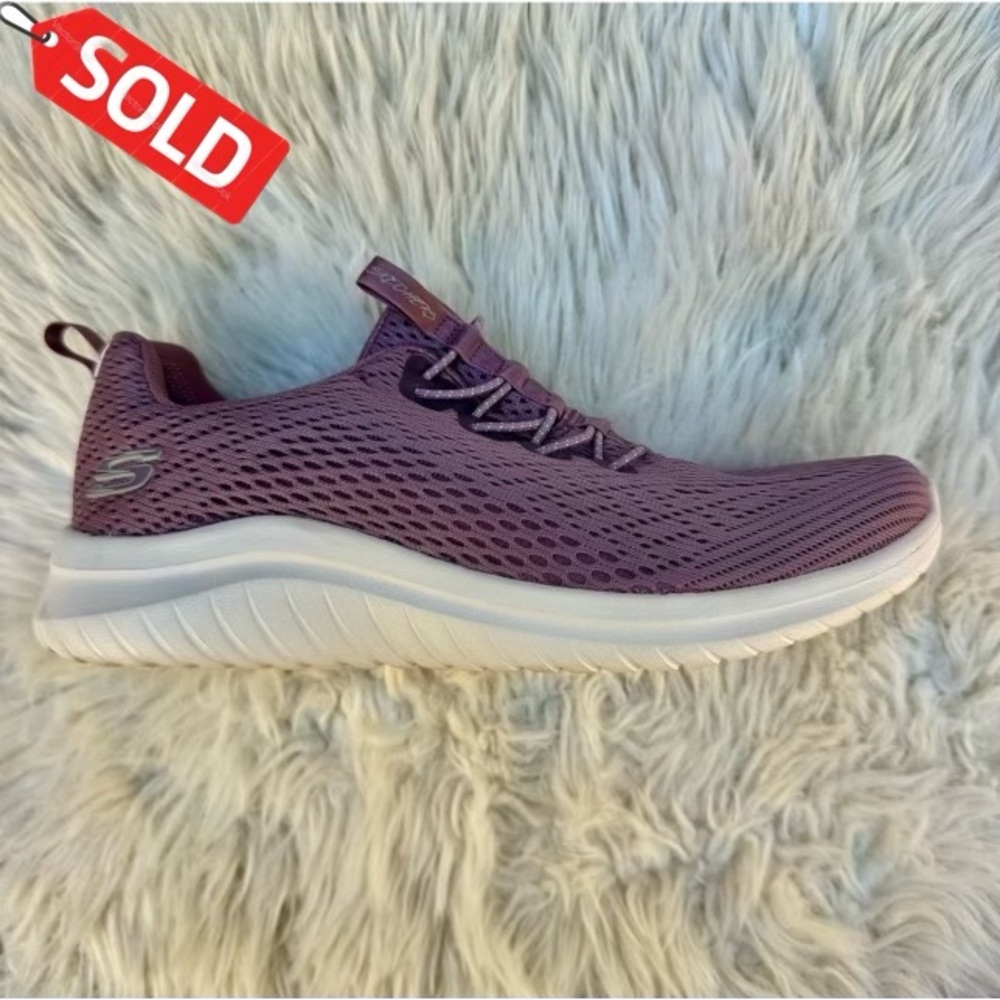 NWOT✨ Skechers Ultraflex Bungee Mauve Memory Foam Slip On Sneakers Womens Sz 6.5